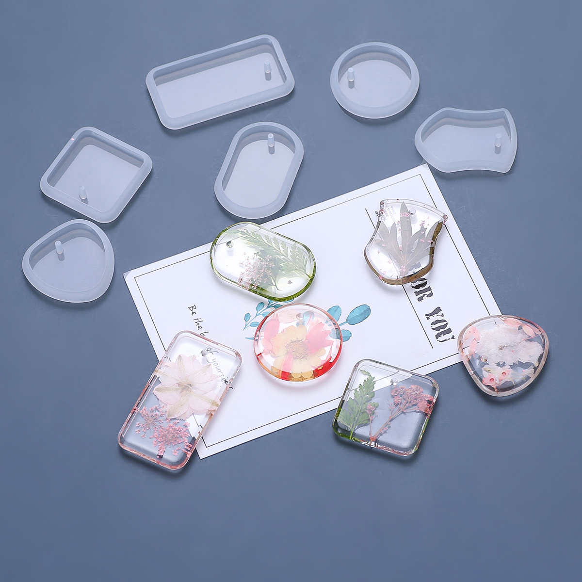 Resin Color Paste - 1/6/10pcs DIY Keychain Pendant Silicone Mold