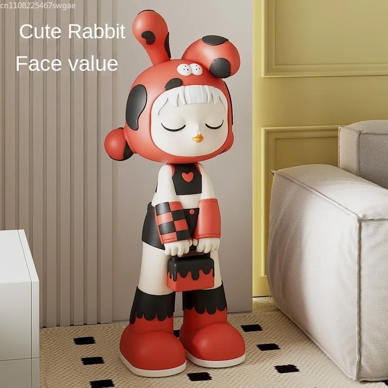 Art Cartoon Girl Statue Indoor - Resin Art Home Decor recension och pris