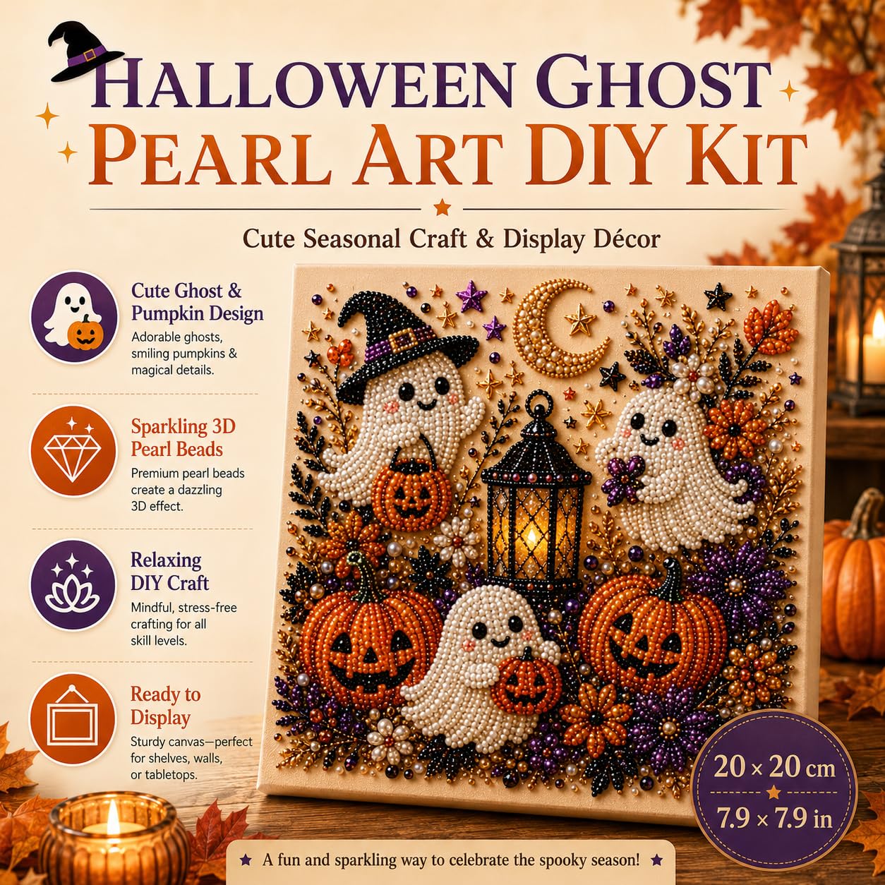 @Halloween Ghost Pearl Art Kit - Resin Art Wall Decor recension och pris
