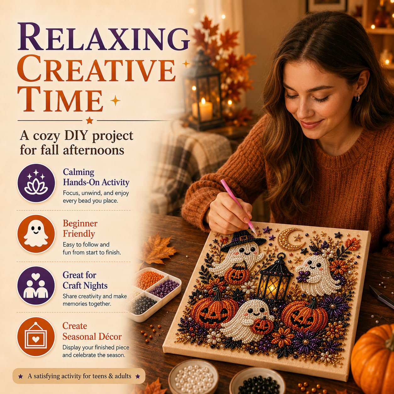 @Halloween Ghost Pearl Art Kit - Resin Art Wall Decor recension och pris