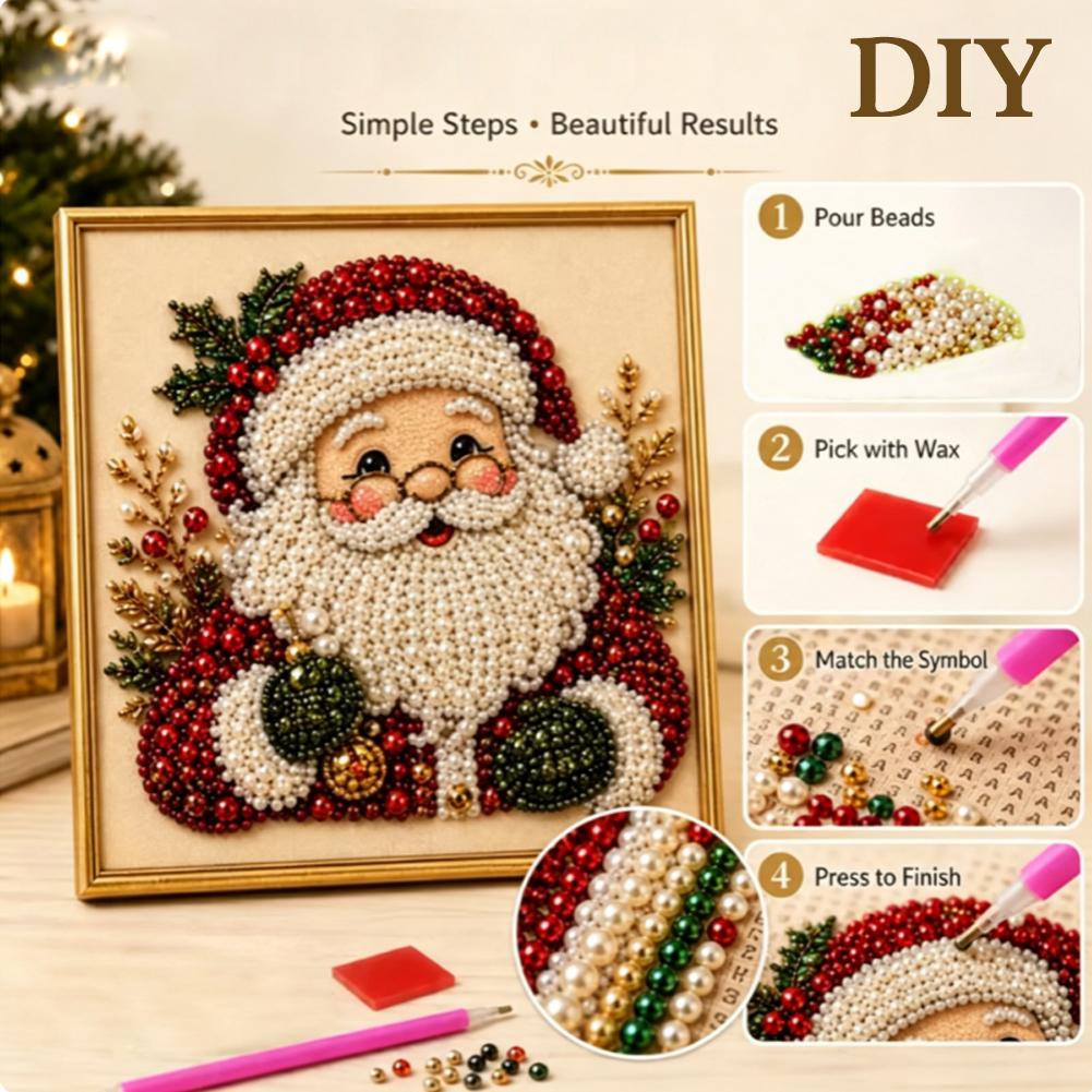 Christmas Santa Claus Pearl Ar - Resin Art Gift recension och pris