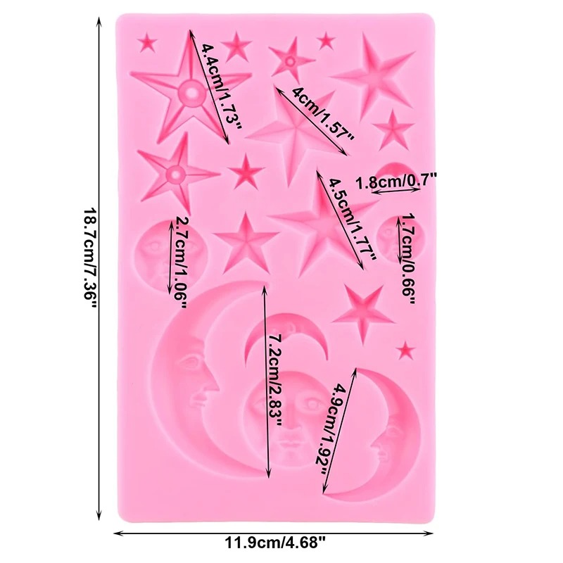 Sun Face Moon Stars Polymer Cl - Resin Art Things recension och pris