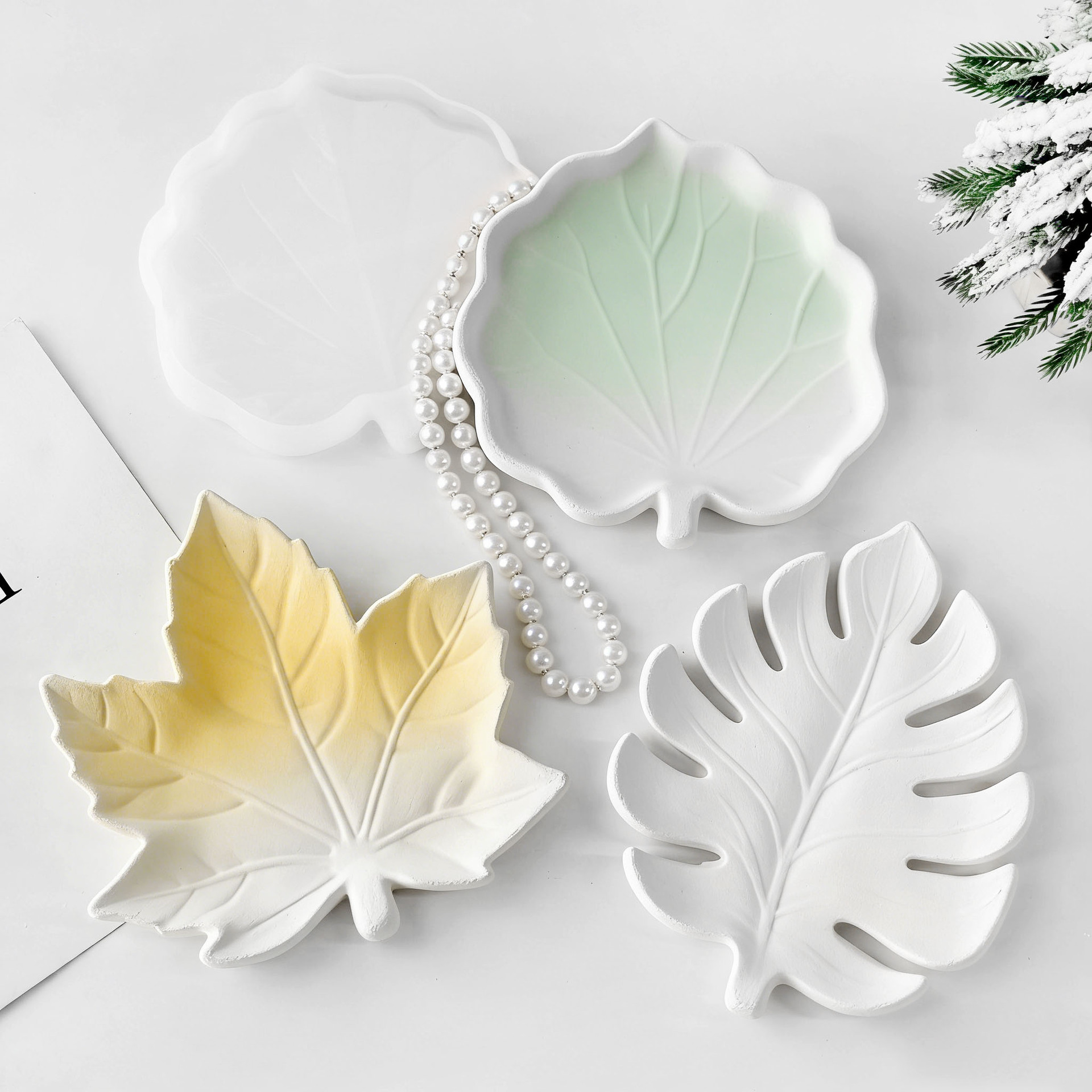 DIY Gypsum Form Leaf Coaster S - Resin Art Tray recension och pris