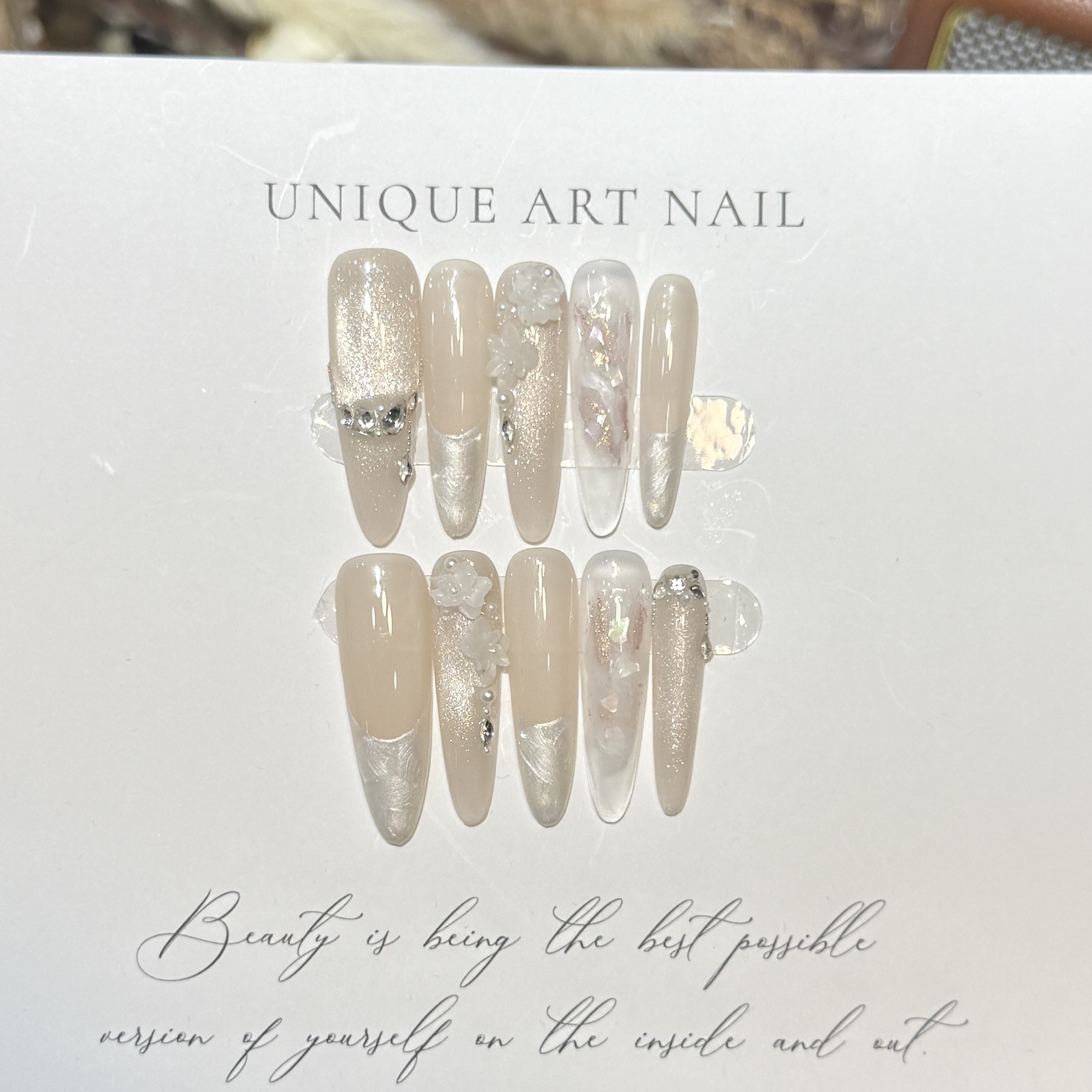 Press On Nails 10PCS Purple Fa - Resin Art Glitter recension och pris