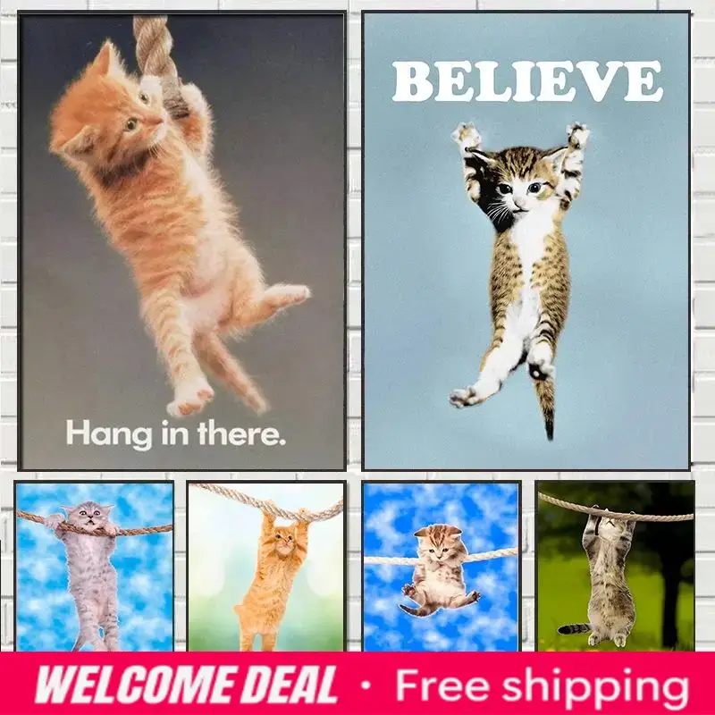 Hang In There Baby Cute Cat Yo - Resin Art Wall Decor recension och pris