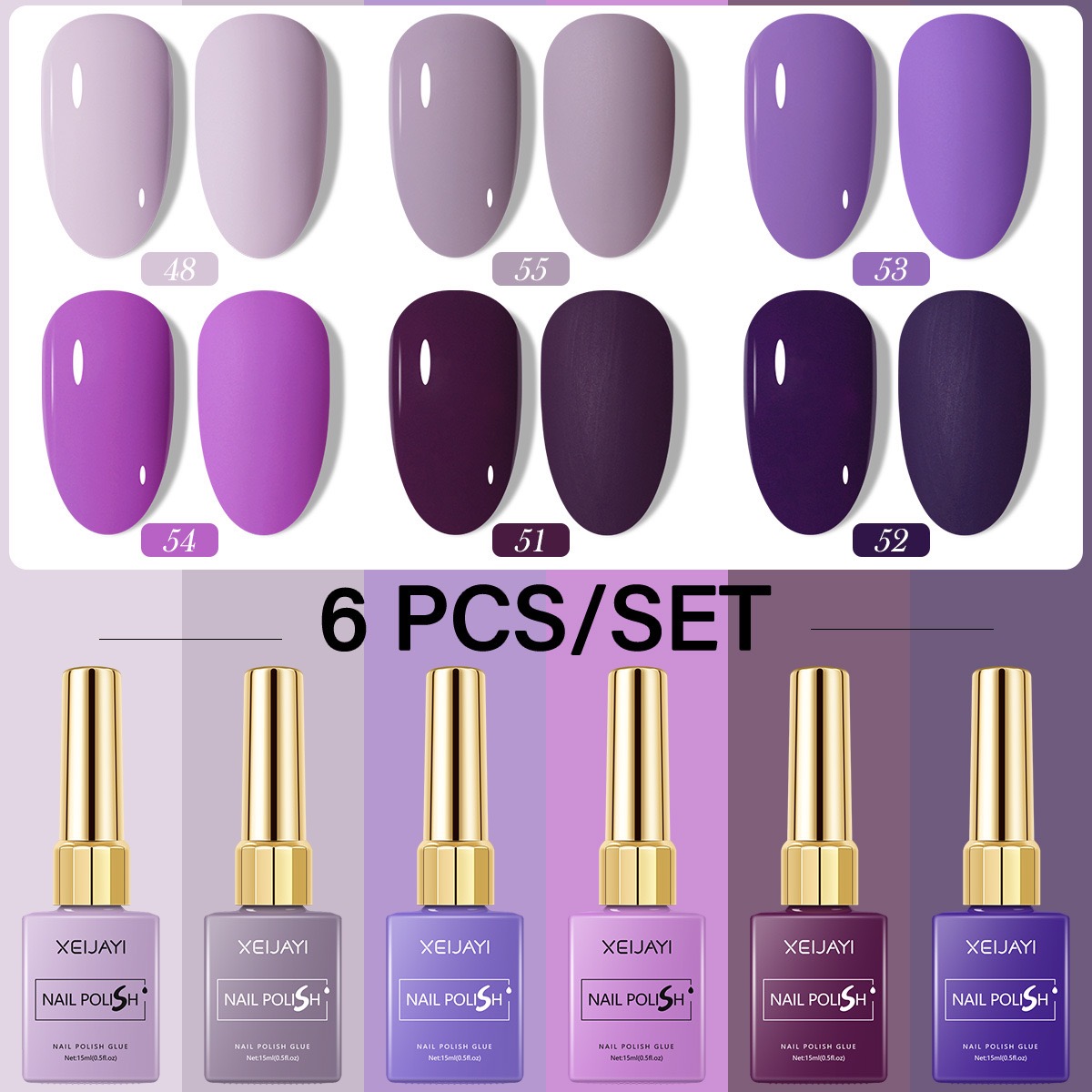 6PCS/SET 15ml Gel Nail Polish  - Resin Art Varnish recension och pris