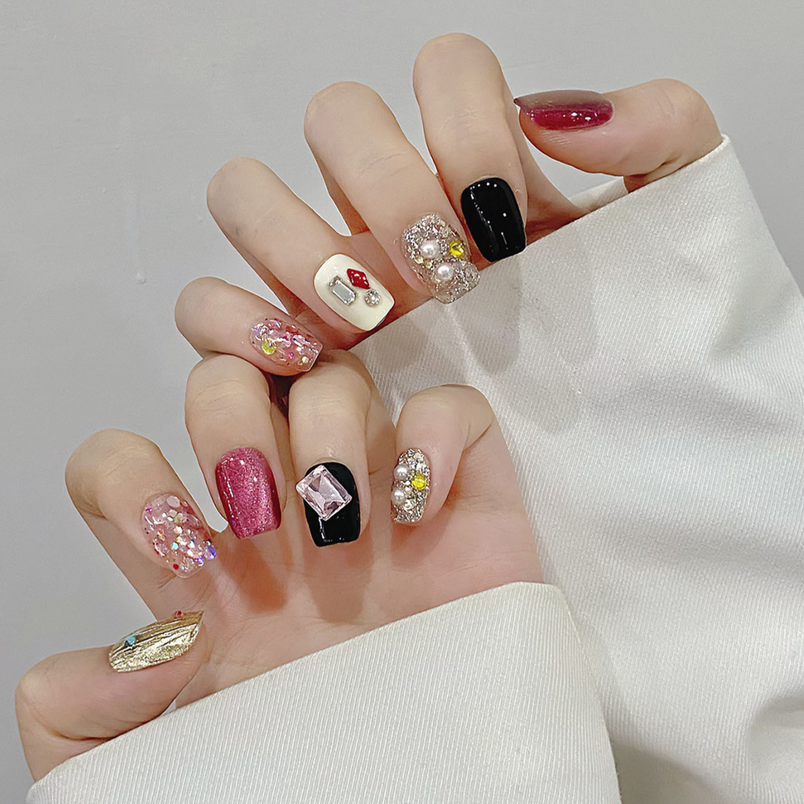Handmade Press on Nails Glitte - Resin Art Glitter recension och pris
