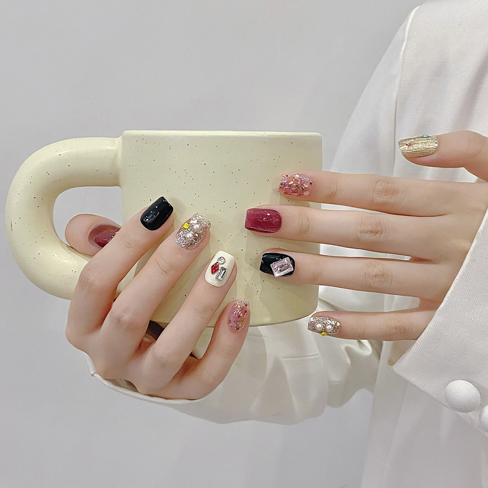 Handmade Press on Nails Glitte - Resin Art Glitter recension och pris