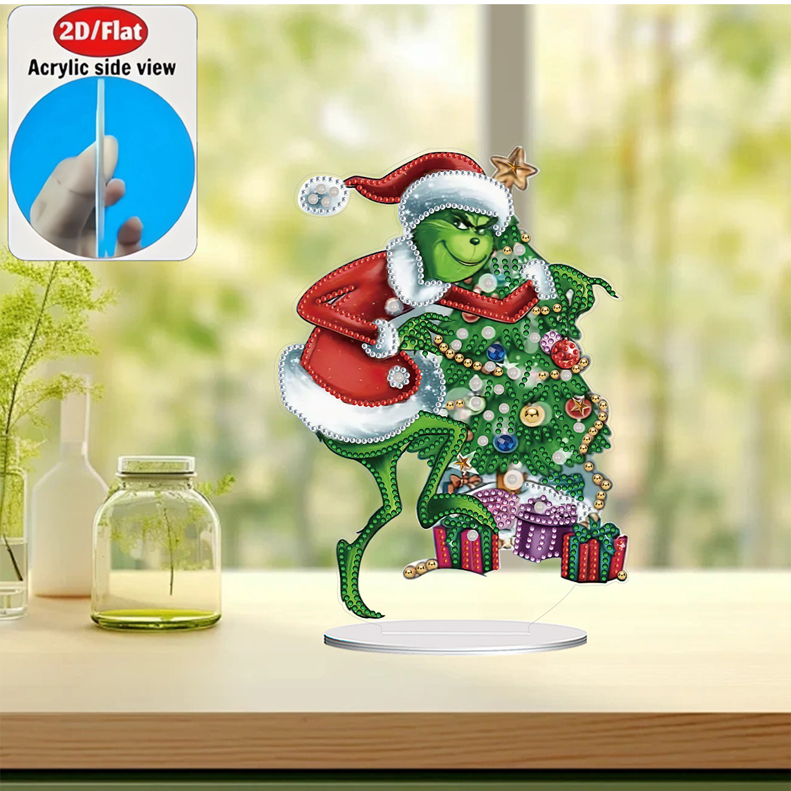 2D / Flat 1pc Fun Christmas Gr - Resin Art Glitter recension och pris