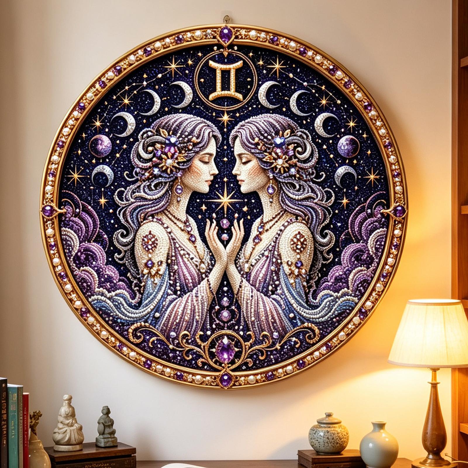 12 Zodiacs Signs Pearl Art Kit - Resin Art Wall Decor recension och pris