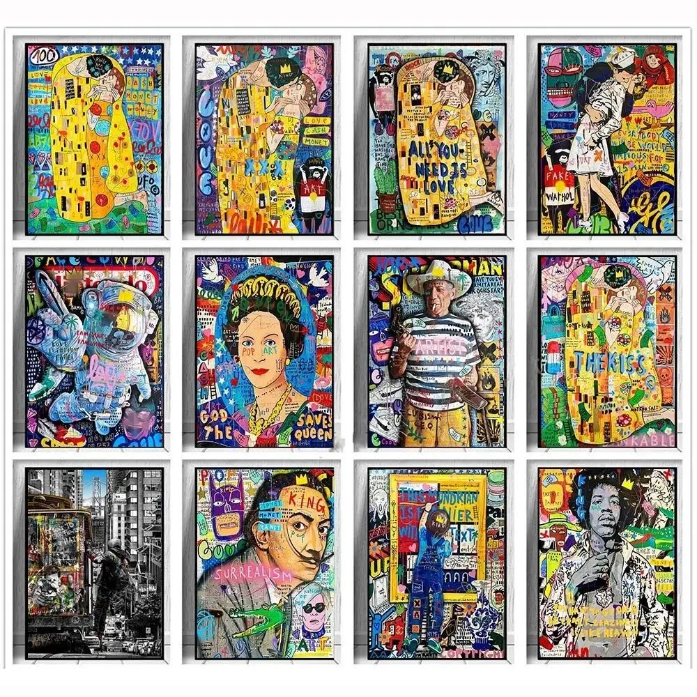 Banksy Art Gustav Klimt Kiss G - Resin Art Wall Decor recension och pris