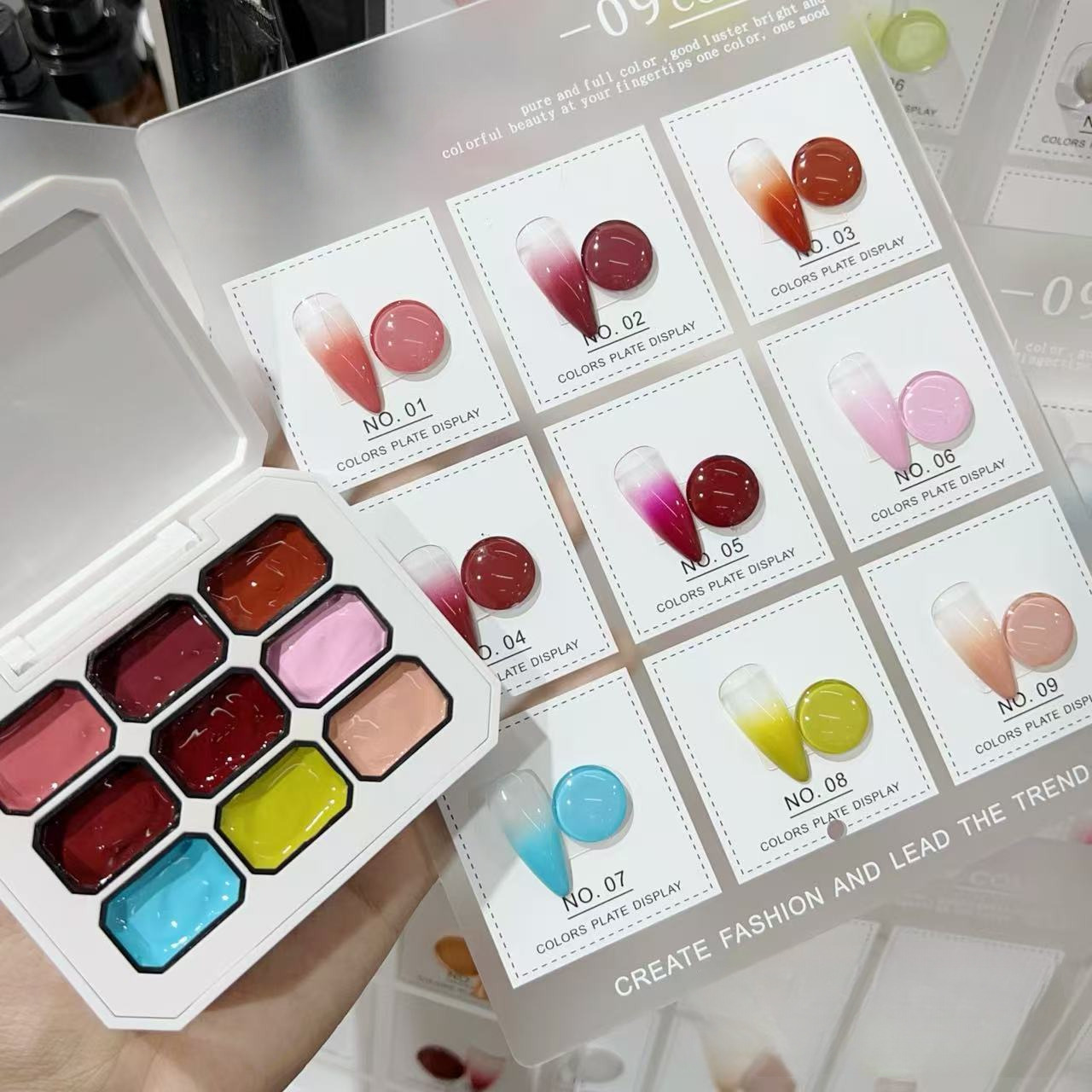 1pc Solid 9-grid Nail Patting  - Resin Art Varnish recension och pris