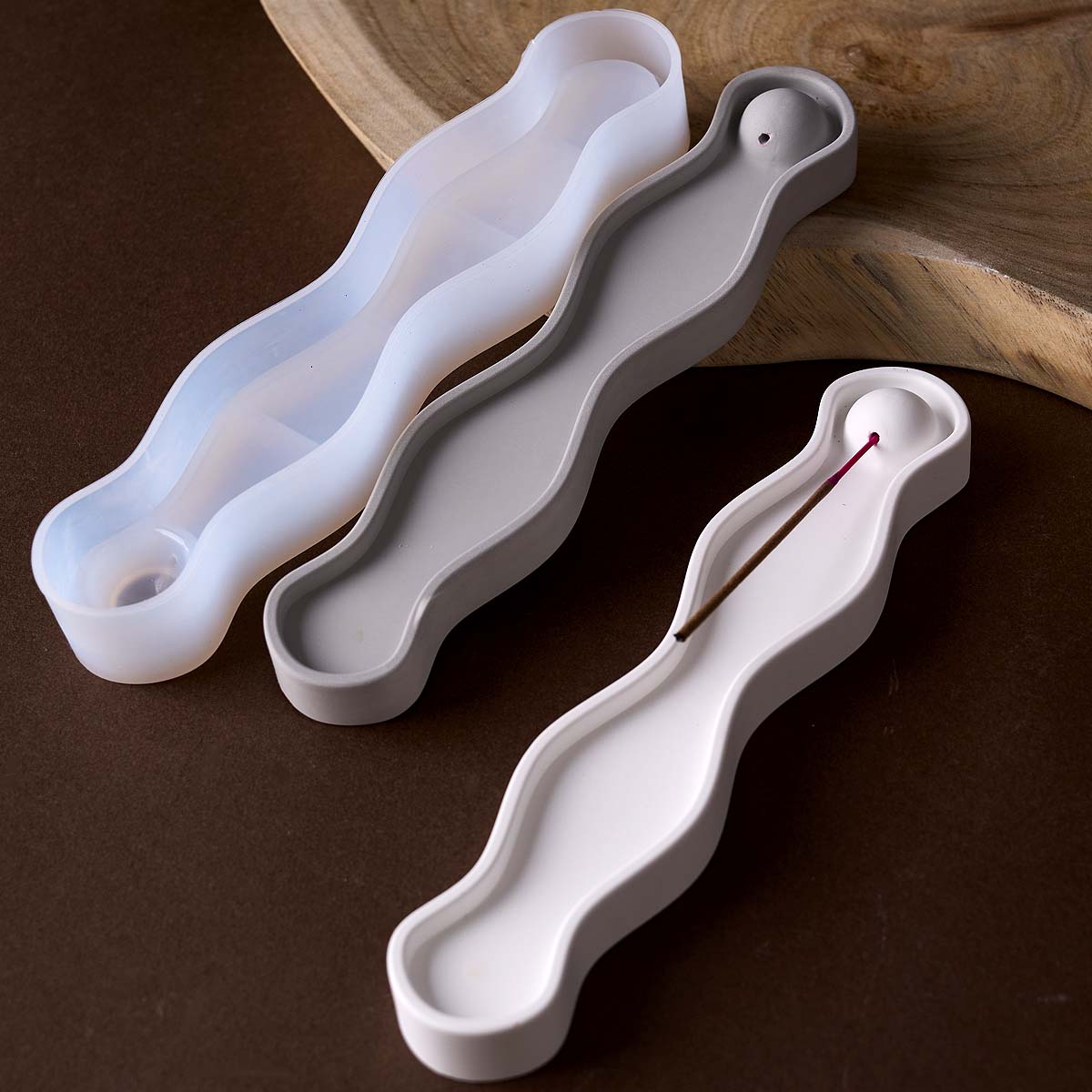 Wave Long Incense Insert Tray  - Resin Art Tray recension och pris