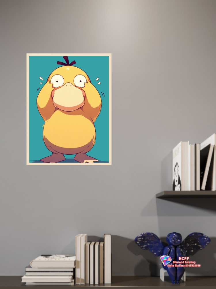 1pc frameless Psyduck Cartoon  - Resin Art Wall Decor recension och pris