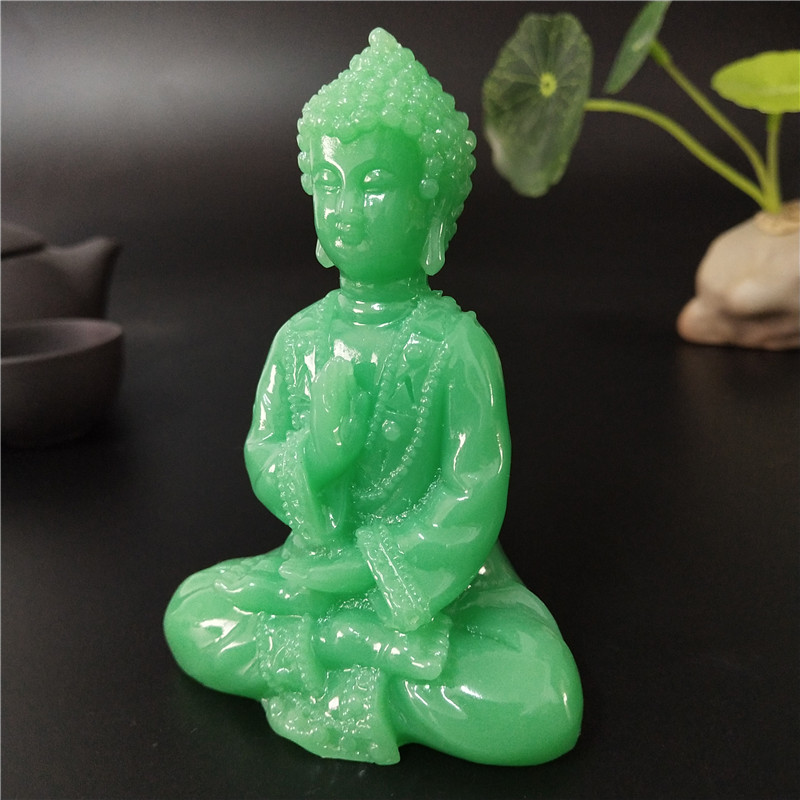 Glowing Meditation Buddha Stat - Resin Art Light recension och pris