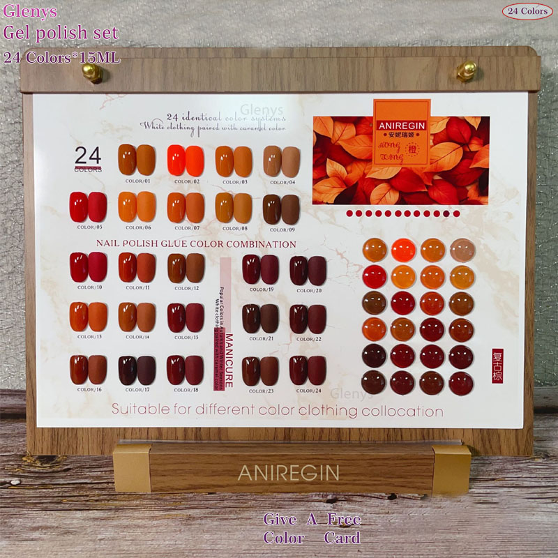 Vintage Brown 24 Color Nail Po - Resin Art Varnish recension och pris