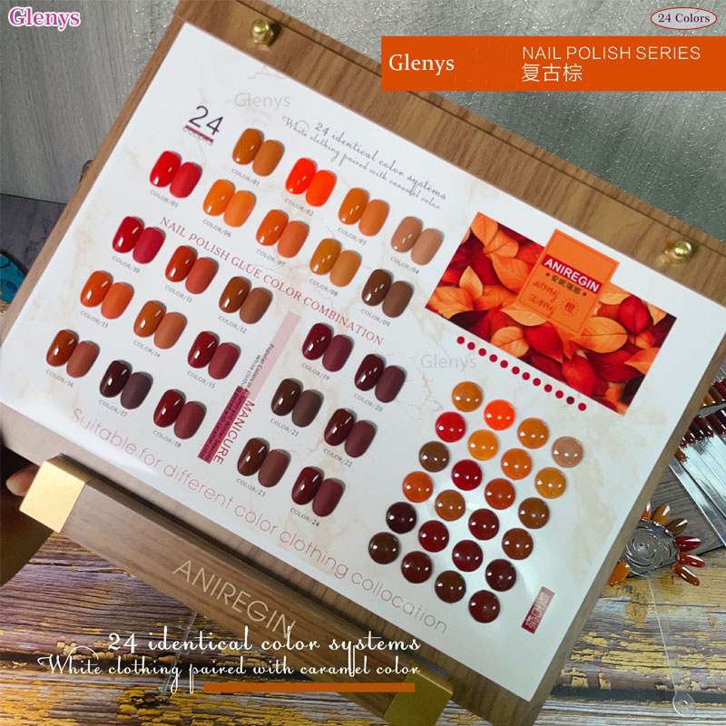 Vintage Brown 24 Color Nail Po - Resin Art Varnish recension och pris