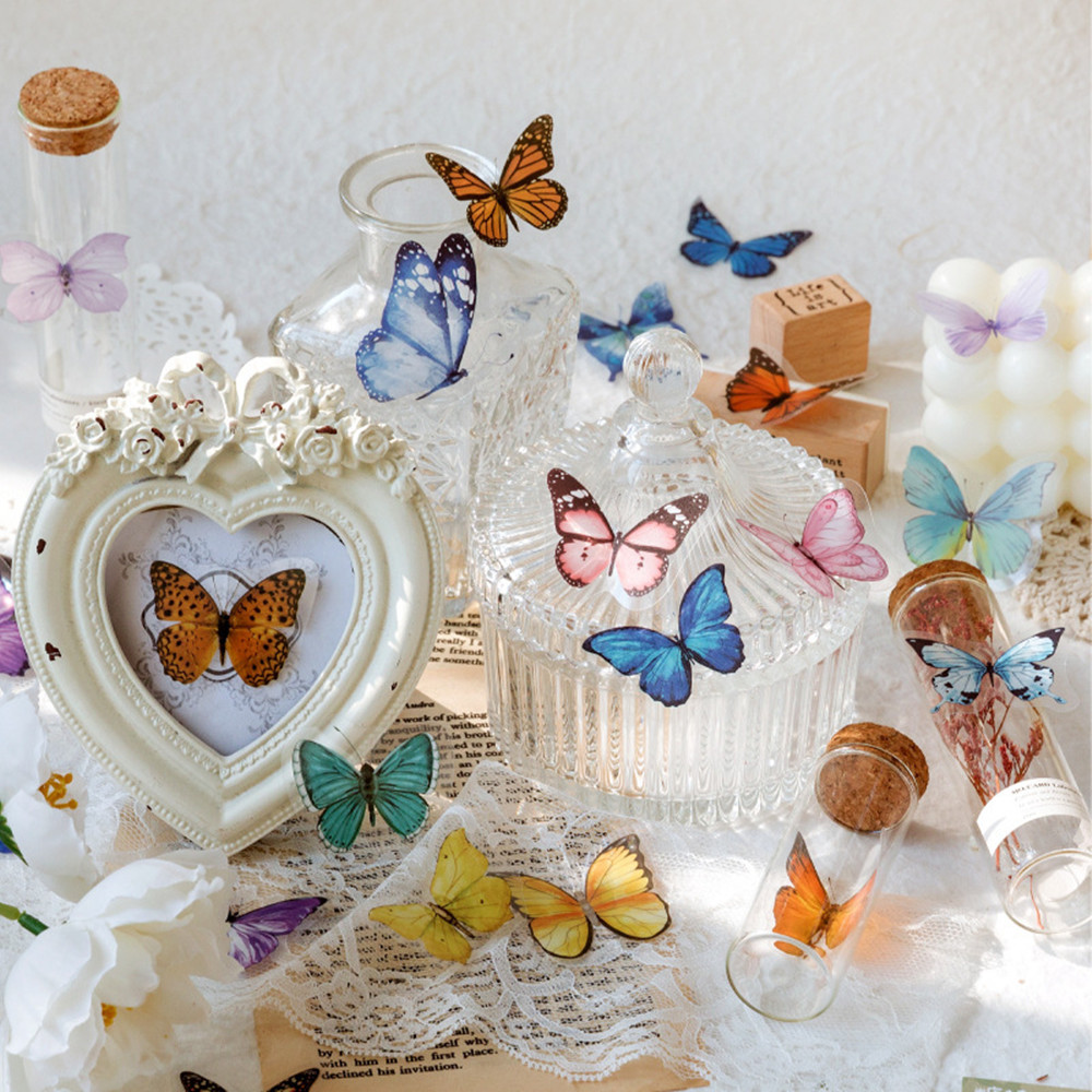40Pcs/Bag Butterfly Stickers P - Resin Art Liquid recension och pris